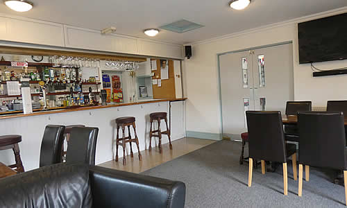 The bar in the Social Club at St Keyne Village Hall